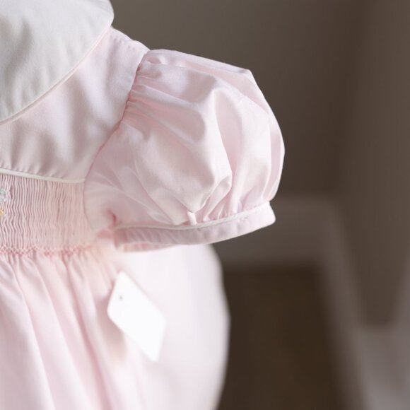 Rare Pink Smocked Traditional Heirloom Dress Boutique Spring Portrait 18 Months - Picture 5 of 5